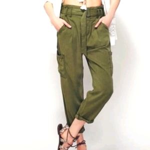 NWOT Free People Summer’s Over Green Cargo Pants 2